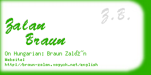 zalan braun business card